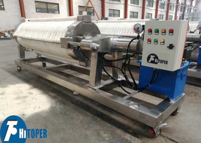 Small Wastewater Treatment Industrial Filter Press Round Structure For Chemical Industry
