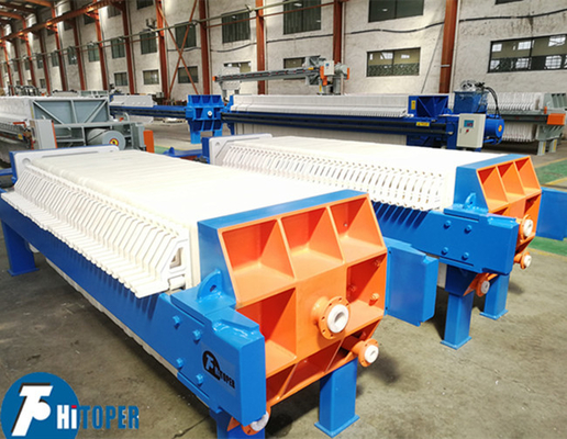 50m2 Industrial Filter Press for Oil Slurry Separation with Filter Cloths Volume of 748L