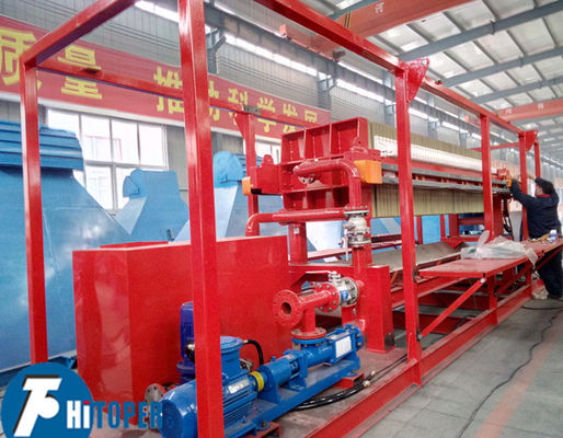140m2 Movable Platform Industrial Filter Press Machine Use for Oil Field Exploration Drilling Sludge