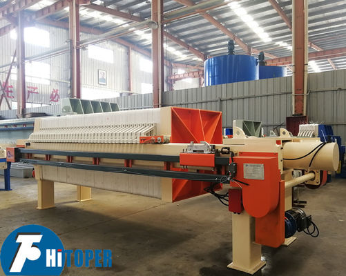Industrial Chamber Filter Press Featuring Hydraulic Closure Plate Shifter Device and Auto Cloth Washing System for Filtration