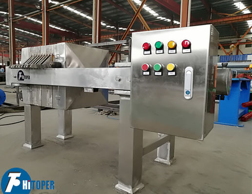 Stainless Steel Filter Press with Mold Pressed SS304 Plates and Hydraulic Conveyors for Filtration of Food Grease and Liquid Beverages