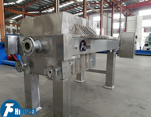 Stainless Steel Filter Press with Mold Pressed SS304 Plates and Hydraulic Conveyors for Filtration of Food Grease and Liquid Beverages
