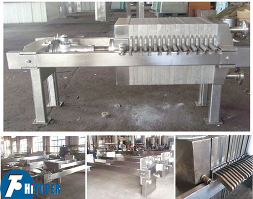 Hydraulic Chamber Stainless Steel Filter Press with 2.2kw Motor Power Designed for Juice Beverage Syrup Vinegar and Fine Chemicals Filtration