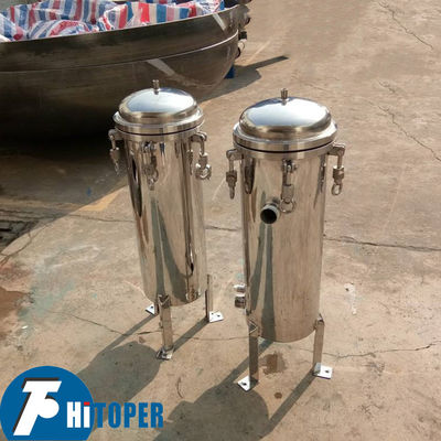 Heavy Duty Bag Filter Housing with Lifting Lug Flange Structure and Metal Basket Support Providing Filtration and Low Pressure Loss