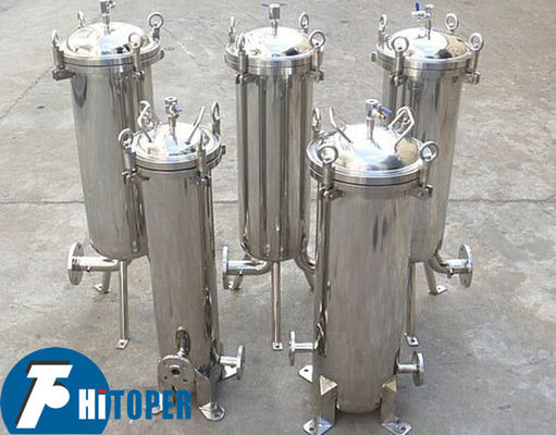 Bag Filter Housing with Large Volume and Flexible Connection Style Supporting High Flow Rates and Solid Liquid Separation