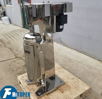 Industrial Tubular Centrifuge for Clarification of Liquids Containing Fine Solids Suitable for Emulsion and Oil Extraction