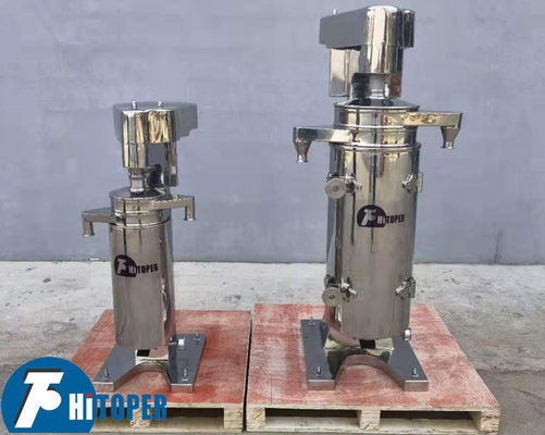 Industrial Tubular Centrifuge for Fine Separation of Difficult Liquid Liquid Suspensions Including Fuel Oil Yeast and Protein