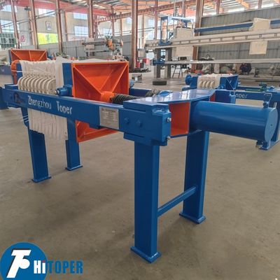 4m2 Chamber Filter Press Featuring Reinforced Polypropylene Plates Ideal for Mineral Processing Sugar Starch and Sewage Treatment Operations