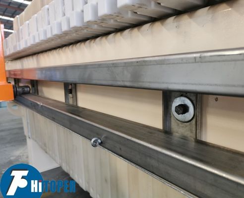 Industrial chamber filter press for chemical sludge dewatering producing high solids content and clear filtrate suitable for multiple industries