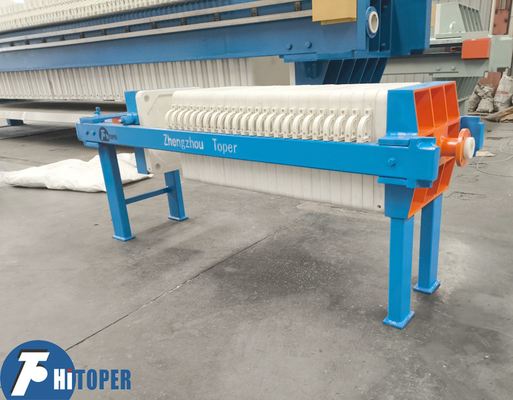 10m2 Hydraulic Pressing Industrial Filter Press,Blue Color Separation Filter Machine
