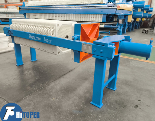 10m2 Hydraulic Pressing Industrial Filter Press,Blue Color Separation Filter Machine