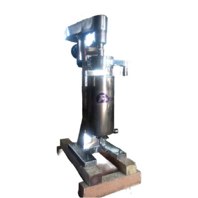 Industrial Tubular Centrifuge for Separation of Mixed Liquids Based on Density Differences and Manual Solids Discharge