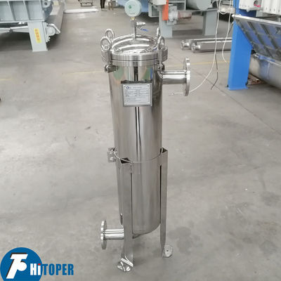 Stainless Steel Bag Filter Housing with Manual Upper Discharge for Filtration in Food and Beverage Processing Applications