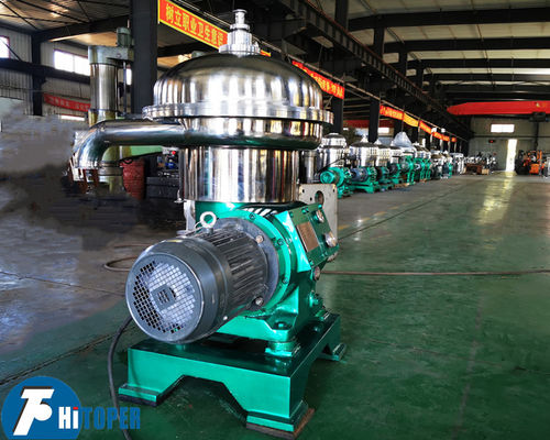 Disc Bowl Centrifuge with Hydraulic Coupler and Helix Speed Increasing Gear for Stable and Overload Protected Operation