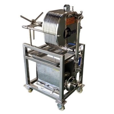 Plate and Frame Filter Press Featuring Stainless Steel Sheet Filters and Compact Frame Design for Easy Mobility and Filtration