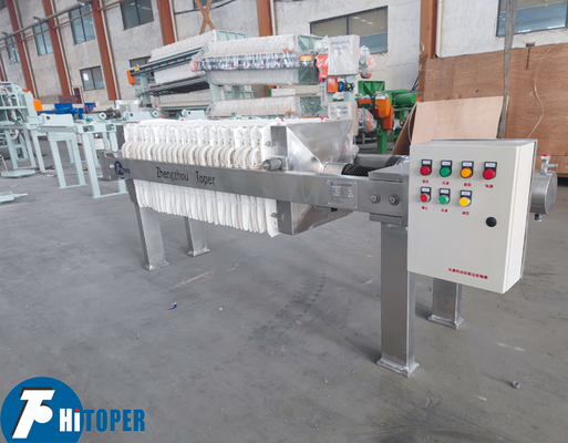 Stainless Steel Filter Press For Fine Chemicals With White Silicone Rubber Seal