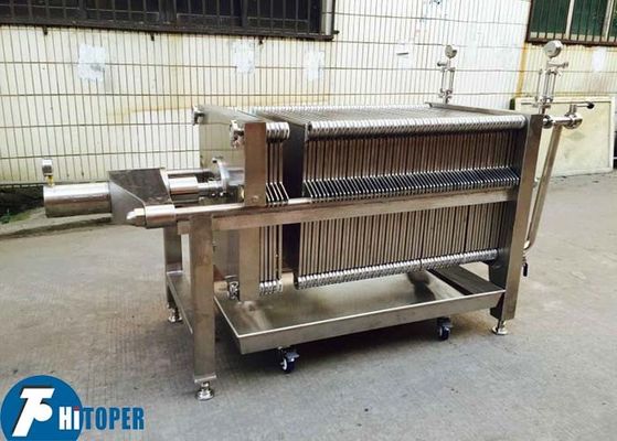 Durable Stainless Steel Filter Press with 13mm plate thickness 4.8L chamber volume and filter precision from 200mesh to 0.22um