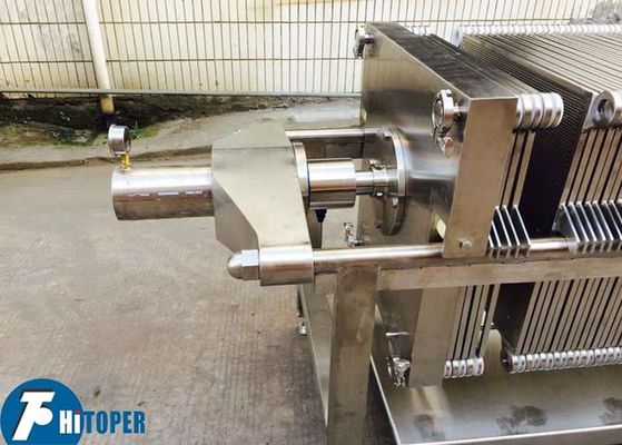 Durable Stainless Steel Filter Press with 13mm plate thickness 4.8L chamber volume and filter precision from 200mesh to 0.22um