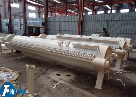 Durable Round Plate Filter Press with Reinforced Polypropylene Filter Plates Hydraulic Pressing System and High Strength Carbon Steel Frame