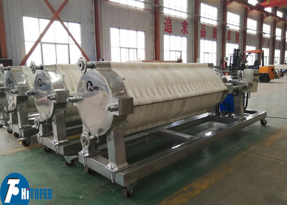 White Color PP Material Round Cotton Cake Filter Press For Liquid Filtration in Metallurgy Industry
