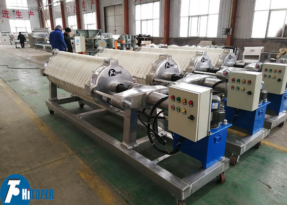 White Color PP Material Round Cotton Cake Filter Press For Liquid Filtration in Metallurgy Industry