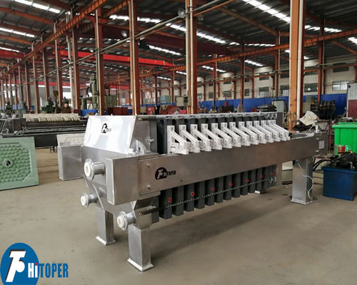 High Capacity Stainless Steel Filter Press with Various Plate Sizes and Filter Cloth Options Ideal for Beverage and Chemical Processing