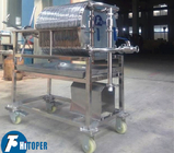 SS Material Plate And Frame Industrial Filter Press With Roller Equipped