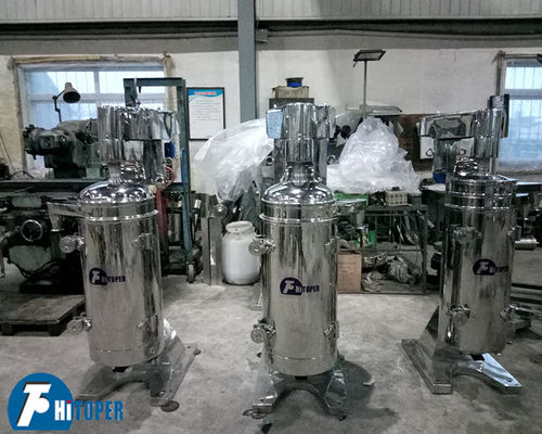 Industrial Tubular Centrifuge with 125mm Diameter and 3 Kilowatt Motor for Separation of Liquids and Solids in Suspension