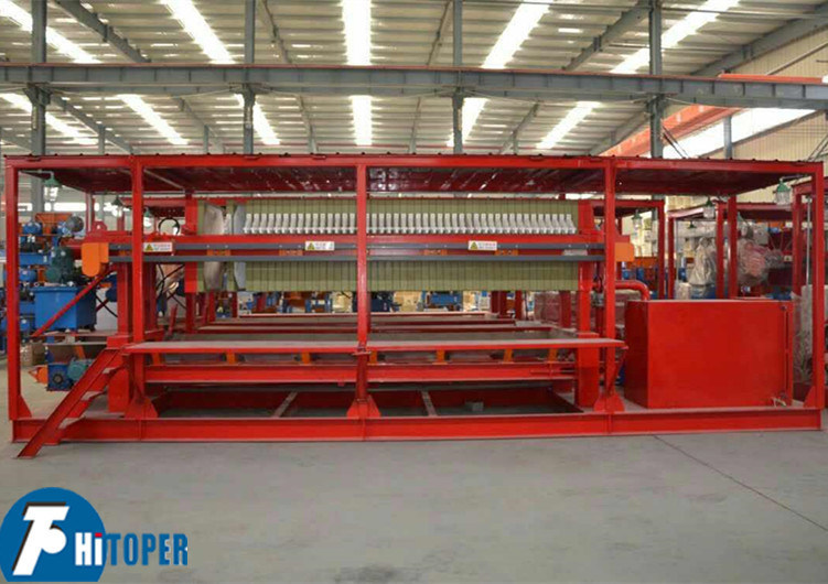 140m2 Movable Platform Industrial Filter Press Machine Use for Oil Field Exploration Drilling Sludge