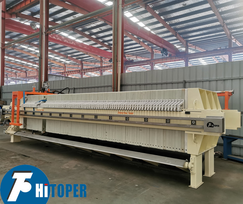 Customized 240m2 Automatic Chamber Filter Press 1250x1250mm High Temperature PP Plate