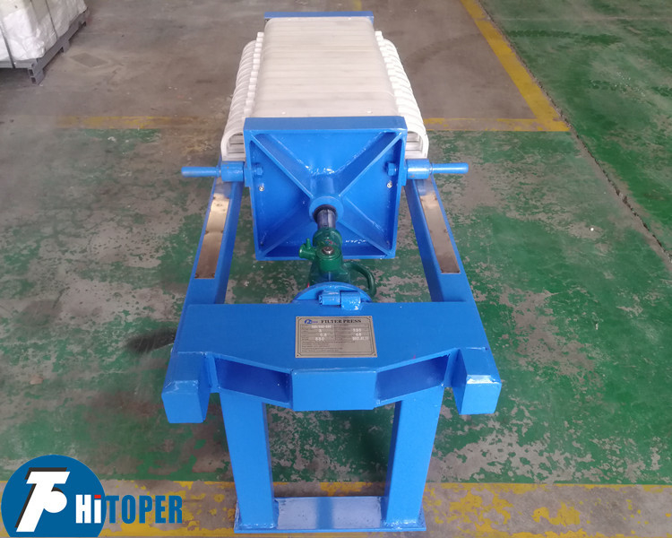Manual Jack Type Chamber Filter Press Small Scale Wastewater Treatment Machine