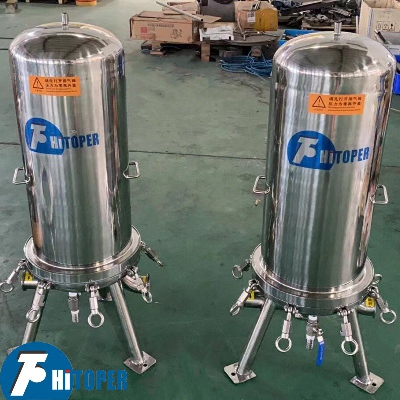 Stainless Steel Cartridge Filter Housing with Folded Filter Elements for Solid Liquid Separation in Various Industries