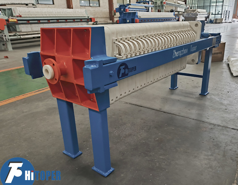 10m2 Hydraulic Pressing Industrial Filter Press,Blue Color Separation Filter Machine