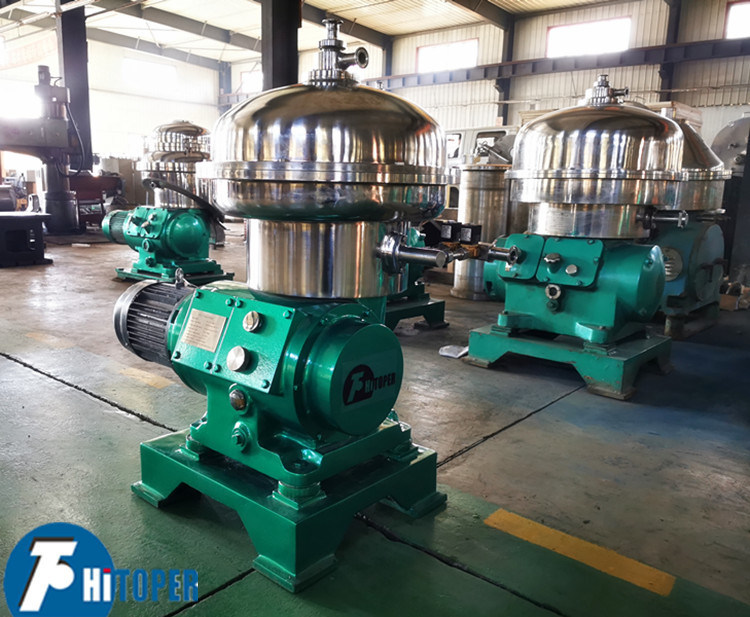 Disc Bowl Centrifuge with Hydraulic Coupler and Helix Speed Increasing Gear for Stable and Overload Protected Operation
