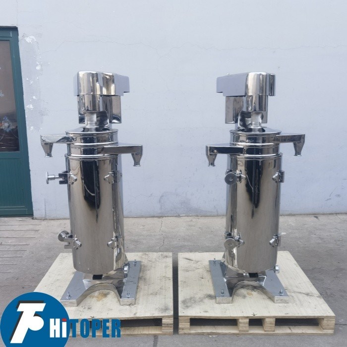 High Speed Tubular Centrifuge with 30kw Motor Drive for Industrial Liquid Liquid Solid Separation Applications Featuring Suspension Processing