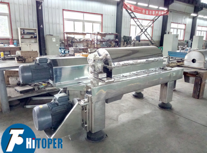 Stainless Steel Industrial Decanter Centrifuge , Continuous Centrifugal Separator