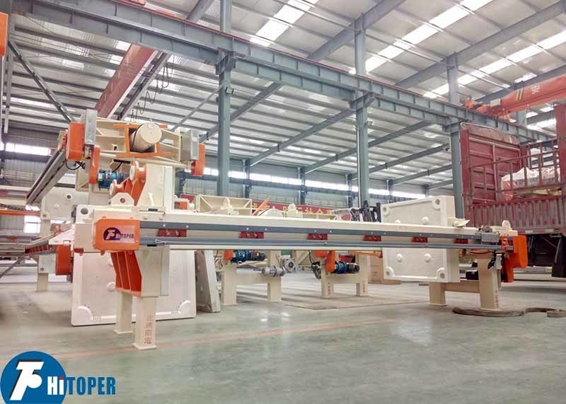 80m2 Wastewater Treatment Industrial Automatic Filter Press Heavy Duty For Construction Industry