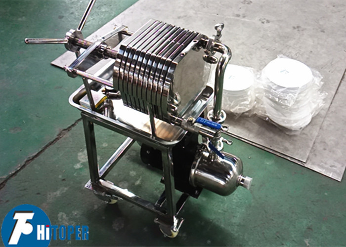 200mm Diameter Dewatering Filter Press With Manual Screw Press Separation