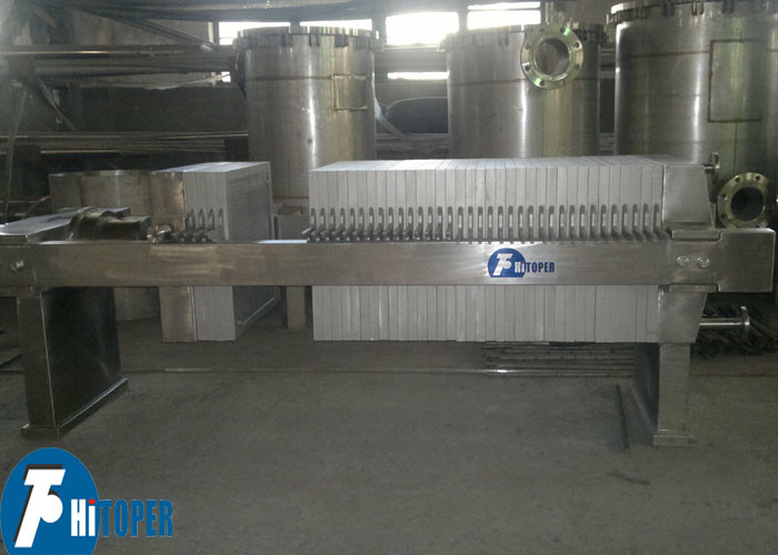 Stainless Steel Filter Press For Fine Chemicals With White Silicone Rubber Seal