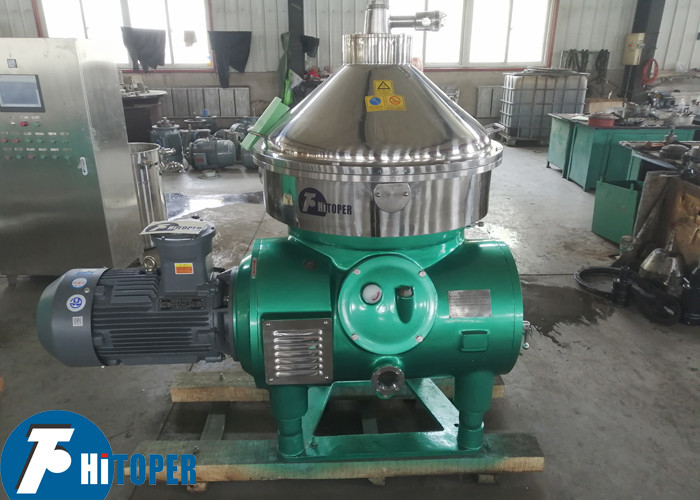 High speed stainless steel bowl disc centrifuge used in avocado oil purification line