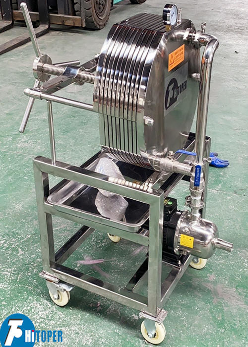 400mm 10 Layers Plate Stainless Steel Plate and Frame Edible Oil Filter Machine