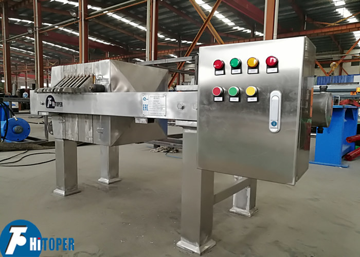 4m2 Filter Area 450mm Plate SS304 Filter Press for Food Grease Treatment