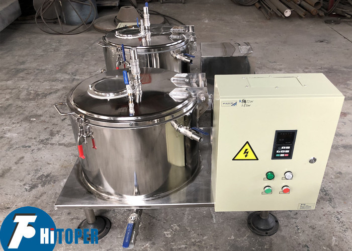 Platform Base Centrifuge Featuring Hermetic Closure and Top Cover Discharge for Safe and Separation of Toxic and Flammable Materials