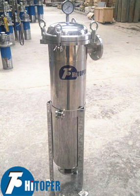 Vertical Bag Filter Housing Equipped with Metal Basket Supporting Various Filter Bags for Precise Filtration and Energy Saving Operation